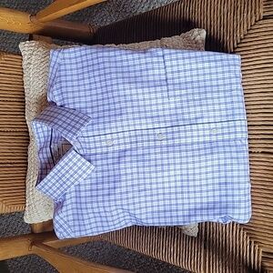 Jos A Bank, 1905, slim fit, lavender plaid, long sleeve, button-down shirt, 16.5